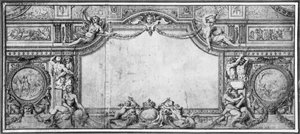 Progetto di soffitto decorato, c.1663 da Charles Le Brun